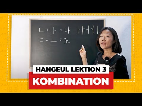 Kombination von Konsonanten & Vokalen | Das koreanische Alphabet Lektion 3