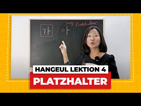 Der koreanische Platzhalter | Das koreanische Alphabet Lektion 4